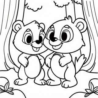 Pagina Para Colorir Do Chip E Dale Na Floresta 9687-7903