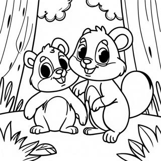 Pagina Para Colorir Do Chip E Dale Na Floresta 9687-7904