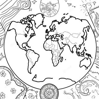 Mapa Mundi Páginas Para Colorir