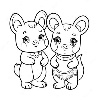 Pagina Para Colorir Da Familia Calico Critters Fofa 9777-7982